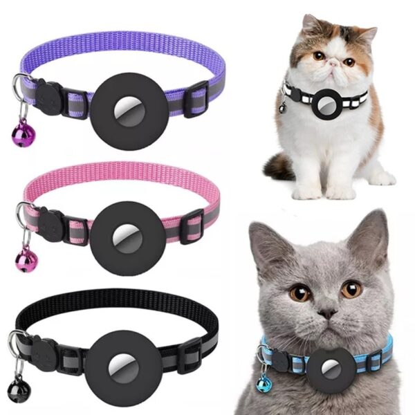 AirTag Su Geçirmez Kılıflı Kedi ve Köpek Tasması