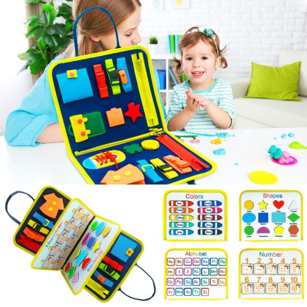 Busy Book – Bebekler ve Çocuklar İçin Düğme ve Giyinme Eğitimi Sensory Eğitim Oyuncağı