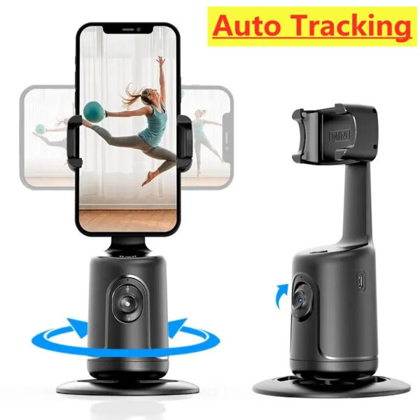 360° Akıllı Yüz Takipli Telefon Tutucu – Vlog, Canlı Yayın ve Video Çekimleri İçin Otomatik Stabilizer Tripod